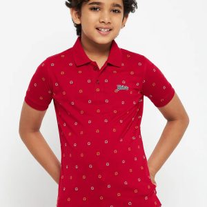 Uniberry kids Polo Neck Cotton Striped T-Shirt