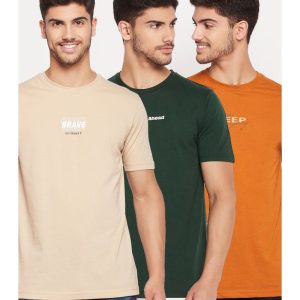 Uniberry  Plain Neck Cotton T-Shirt Combo Pack 3