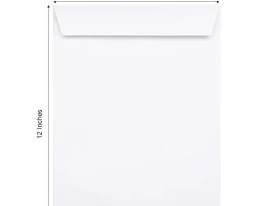 10 x 12 White Laminated Envelopes 100 Gsm. | For A4/Letter Size Magazine, Catalog, Documents Office & Multipurpose Envelopes | Vertical Portrait Envelopes