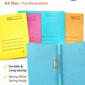 📁 Hard Bound Cobra File  10 pieces with Spring – A4 Size | Haridwarstore